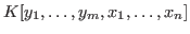 $K[y_1,\ldots,y_m,x_1,\ldots,x_n]$