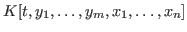 $K[t,
y_1,\ldots,y_m,x_1,\ldots,x_n]$