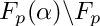 $ F_p(\alpha)\backslash F_p $